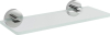 Sapho X-ROUND skleněná police 200mm, chrom/čiré sklo XR009-12
