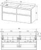 Mereo Opto, koupelnová skříňka s umyvadlem z litého mramoru 121cm, dub Riviera CN923M
