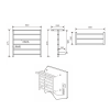 Sapho ELZOR elektrický sušák ručníků 500x470 mm, 60 W, černá mat EB510