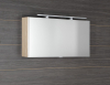 Sapho CLOE galerka s LED osvětlením 100x50x18cm, jilm bardini CE100-0013