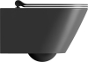 GSI KUBE X závěsná WC mísa, Swirlflush, 36x55cm, černá dual-mat 941526