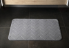 Gedy MOUSSE koupelnová předložka, 50x80cm, 100% polyester, protiskluz, šedá 96MS508008