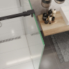 Mereo Sprchová stěna WALK IN, Novea, 80 x 200 cm, Black ALU, sklo Line CK10601HBL