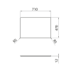 Sapho Deska Rockstone 71x1, 2x47cm, bílá mat CRR071-0101