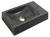 Sapho BLOK kamenné umývátko 40x22cm, baterie vpravo, antracit 2401-28