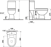 Aqualine PETIT WC kombi dětské, zadní/spodní odpad, bílá PT520