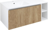 Sapho LOREA skříňka s umyvadlem 101x46x51, 5cm (80+20cm), levá, dub alabama/bílá mat LE080-2231-L-02