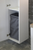 Sapho Prádelní koš do skříně 310x570x230mm, suchý zip, šedá UPE600