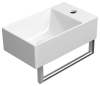 GSI KUBE X keramické umývátko 40x23cm, pravé/levé, bílá ExtraGlaze 9484111
