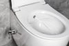 Isvea SENTIMENTI CLEANWASH závěsná WC mísa, integrovaný ventil a bidet. sprška, Rimless, 36x51cm, bílá 10ARS1010