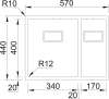 Nerezový dřez Sinks BOX 570.1 FI 1,0mm RDBOK57044011FI