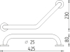 Nimco Madla Madlo lomené 425x25 mm BM 7035L-18