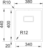 Nerezový dřez Sinks BOX 380 FI 1,0mm RDBOK3804401FI