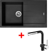 Granitový dřez Sinks AMANDA 860 Nanoblack+MIX 3 P Nanoblack G191N6