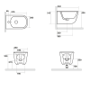 Kerasan TRIBECA bidet závěsný 35x54cm, černá mat 512531