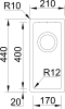 Nerezový dřez Sinks BOX 210 RO 1,0mm RDBOK2104401RO