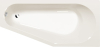 Polysan TIGRA R asymetrická vana 170x80x46cm, ivory 90611.40