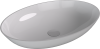 Polysan BANERA OVAL umyvadlo na desku, litý mramor, 60x40cm, bílá 14397
