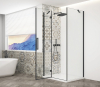 Gelco TRINITY BLACK čtvercový sprchový kout 1000x1000mm, čiré sklo, levé GT5610-10CL-B