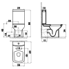 CREAVIT LARA WC kombi, spodní/zadní odpad, černá mat LR360