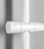 Sapho Sprchová tyč, posuvný držák, kulatá, 700mm, bílá mat SC014