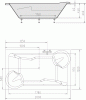 Polysan DUO obdélníková vana 200x120x45cm, bílá 16111