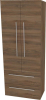 Mereo Bino, koupelnová skříňka vysoká 163 cm, dvojitá, Multidecor, Ořech Pacifik tabákový CN699OPT2