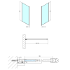 Polysan MODULAR SHOWER stěna k instalaci na zeď, pro připojení otočného panelu, 1000 mm MS3A-100