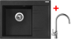 Granitový dřez Sinks RIM 650 L Granblack + Vitalia G2230