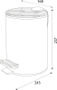 Aqualine BAMBUS odpadkový koš kulatý 3l, Soft Close, bílá mat BI006