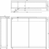 Aqualine KAWA STRIP galerka s LED osvětlením 80x70x22cm, dub emporio WGL38S