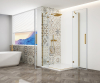 Gelco TRINITY GOLD MATT čtvercový sprchový kout 900x900mm, rohový vstup, čiré sklo GT2290-90C-G