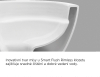 Mereo WC kombi, vario odpad, kapotované, Smart Flush RIMLESS, keramické vč. sedátka VSD91T1