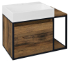 Sapho SKARA umyvadlová skříňka 80x49, 5x46, 5cm, černá mat/dub Collingwood CG003-1919