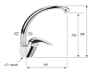 Sapho SALY stojánková dřezová baterie, výška 280mm, chrom SA511