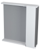 Sapho PULSE galerka s LED osvětlením, 75x80x17cm, pravá, bílá/antracit PU078-3034