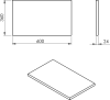 Sapho PLATO deska Rockstone 600x24x360mm, bílá mat PL066-0101