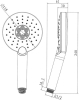 Mereo Ruční sprcha třípolohová ø 12 cm CB565G