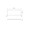 Sapho LOREA deska Rockstone 141x1, 2x52, 5cm, bílá mat LE140-0101