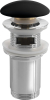 Sapho Umyvadlová výpust 5/4“, click-clack, keramická zátka, 10-50mm, černá mat AR903