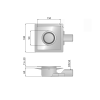 Omp Tea TIRANA podlahová vpust boční 150x150mm, DN50, chrom 2665.695.8