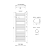 Aqualine ALYA otopné těleso rovné 450x1420mm, chrom LLR107