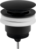 Omp Tea Umyvadlová výpust 5/4“, click-clack, velká zátka, 10-45mm, černá mat 7532.310.5X