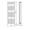 Aqualine TONDI-E elektrické otopné těleso rovné 600x1330 mm, 600 W, černá mat DE486T