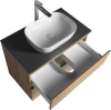 Aqualine ALTAIR skříňka s deskou 78, 5 cm, dub emporio/antracit břidlice AI380-02