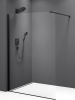 Polysan MODULAR SHOWER BLACK jednodílná zástěna pevná k instalaci na zeď, 800 mm MS1-80B