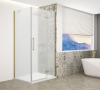 Gelco TRINITY GOLD MATT čtvercový sprchový kout 1000x1000mm, matné sklo, pravé GT5610-10MR-G