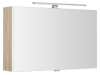 Sapho CLOE galerka s LED osvětlením 80x50x18cm, jilm bardini CE080-0013