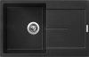 Granitový dřez Sinks ULTIMA 790 Pureblack + ELASTA S nerez/černá G25326