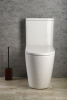Sapho TURKU WC kombi, zvýšený sedák, Rimless, spodní/zadní odpad, bílá PC104WR